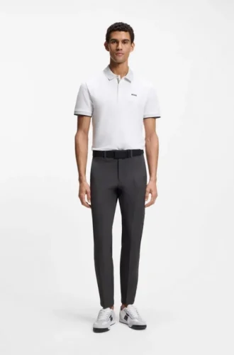 Slim-fit pants in water-repellent stretch fabric