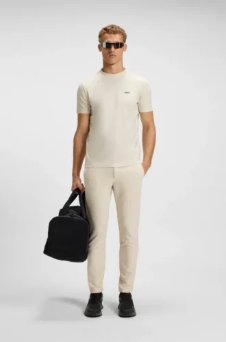 Slim-fit pants in water-repellent stretch fabric