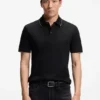 Slim-fit polo shirt in mercerized cotton