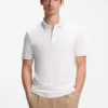 Slim-fit polo shirt in mercerized cotton