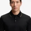 Slim-fit polo shirt in mercerized cotton