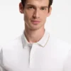 Slim-fit polo shirt in mercerized cotton