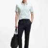 Slim-fit polo shirt in mercerized cotton