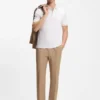 Slim-fit polo shirt in mercerized cotton