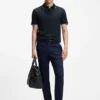 Slim-fit polo shirt in mercerized cotton
