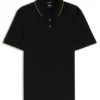 Slim-fit polo shirt in mercerized cotton