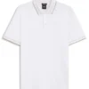 Slim-fit polo shirt in mercerized cotton