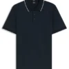 Slim-fit polo shirt in mercerized cotton