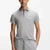 Slim-fit polo shirt with temperature-regulating performance