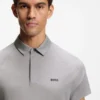 Slim-fit polo shirt with temperature-regulating performance