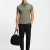 Slim-fit polo shirt with temperature-regulating performance