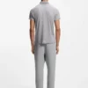 Slim-fit polo shirt with temperature-regulating performance