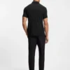 Slim-fit polo shirt with temperature-regulating performance