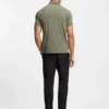 Slim-fit polo shirt with temperature-regulating performance