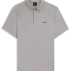 Slim-fit polo shirt with temperature-regulating performance