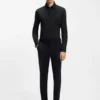 Slim-fit shirt in a performance-stretch cotton blend