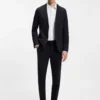 Slim-fit shirt in a performance-stretch cotton blend