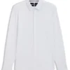 Slim-fit shirt in a performance-stretch cotton blend