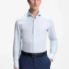 Slim-fit shirt in a structured cotton blend
