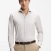 Slim-fit shirt in a structured cotton blend