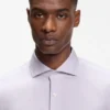Slim-fit shirt in a structured cotton blend
