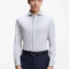 Slim-fit shirt in a wrinkle-resistant cotton blend