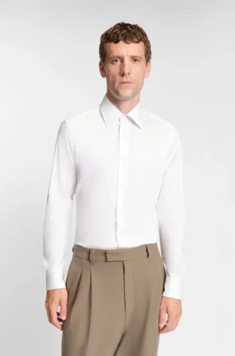 Slim-fit shirt in an Italian cotton blend