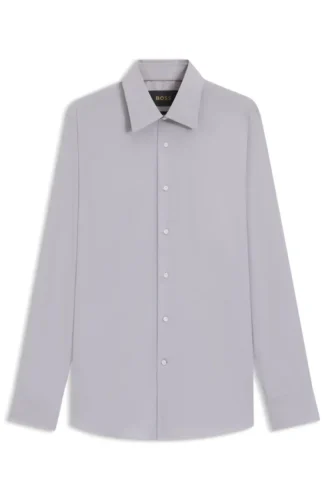 Slim-fit shirt in an Italian cotton blend