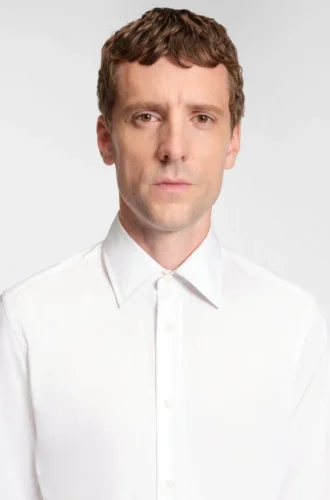 Slim-fit shirt in an Italian cotton blend