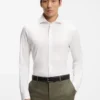 Slim-fit shirt in an Italian-made cotton blend