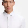 Slim-fit shirt in an Italian-made cotton blend
