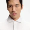 Slim-fit shirt in an Italian-made cotton blend