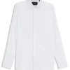Slim-fit shirt in an Italian-made cotton blend