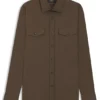 Slim-fit shirt in an Italian-made cotton blend