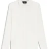 Slim-fit shirt in an Italian-made cotton blend