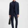 Slim-fit shirt in brushed performance-stretch flannel