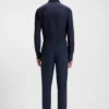 Slim-fit shirt in brushed performance-stretch flannel