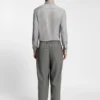 Slim-fit shirt in brushed performance-stretch flannel