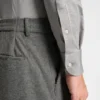 Slim-fit shirt in brushed performance-stretch flannel