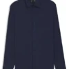 Slim-fit shirt in brushed performance-stretch flannel