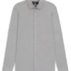Slim-fit shirt in brushed performance-stretch flannel
