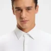 Slim-fit shirt in brushed stretch flannel