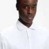 Slim-fit shirt in cotton and linen