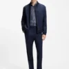 Slim-fit shirt in cotton and linen