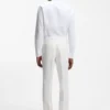 Slim-fit shirt in cotton and linen