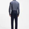 Slim-fit shirt in cotton and linen