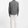 Slim-fit shirt in cotton-blend jacquard