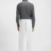 Slim-fit shirt in cotton-blend jacquard