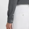 Slim-fit shirt in cotton-blend jacquard