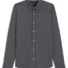 Slim-fit shirt in cotton-blend jacquard